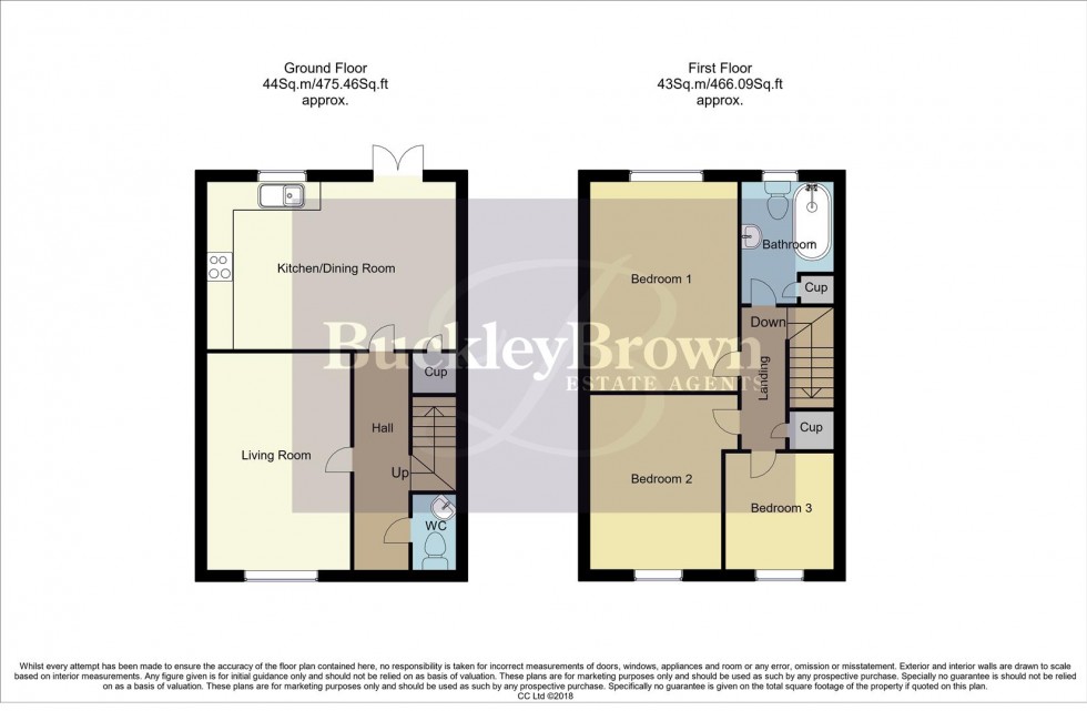 Floorplan for Colliers way, Thoresby vale, Edwinstowe