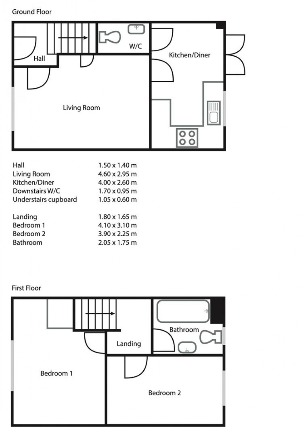 Floorplan for Barley Close, New Ollerton, Newark