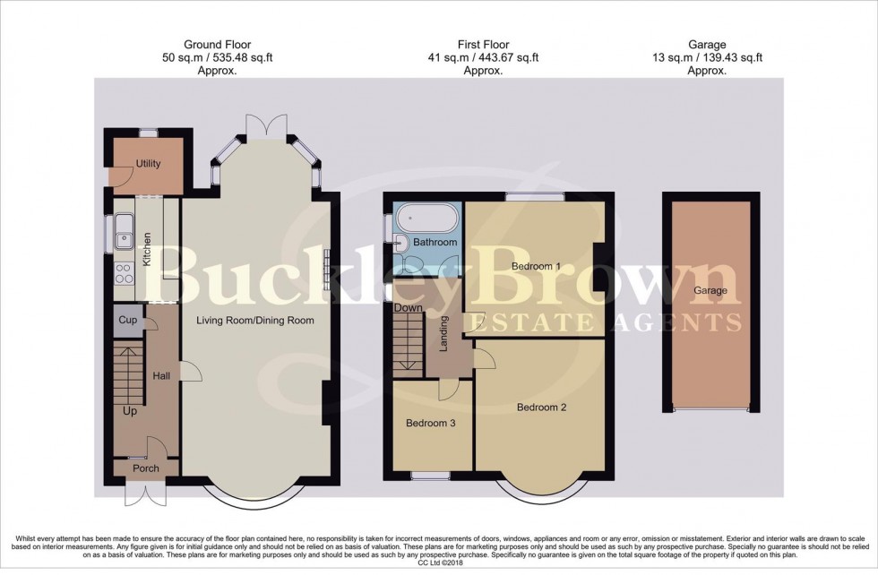 Floorplan for Chestnut Avenue, Kirkby-In-Ashfield, Nottingham