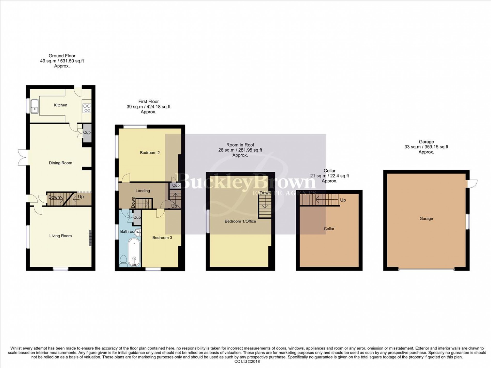 Floorplan for Hallam Road, Nottingham