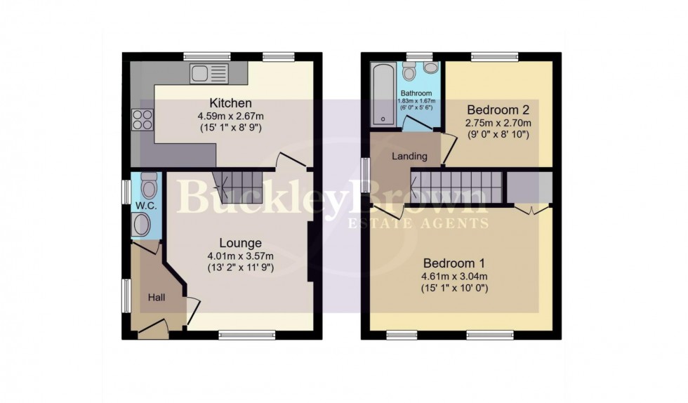 Floorplan for Bellamy Drive, Kirkby-In-Ashfield, Nottingham