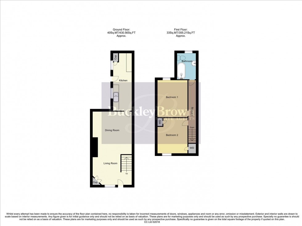 Floorplan for Portland Street, New Houghton, Mansfield