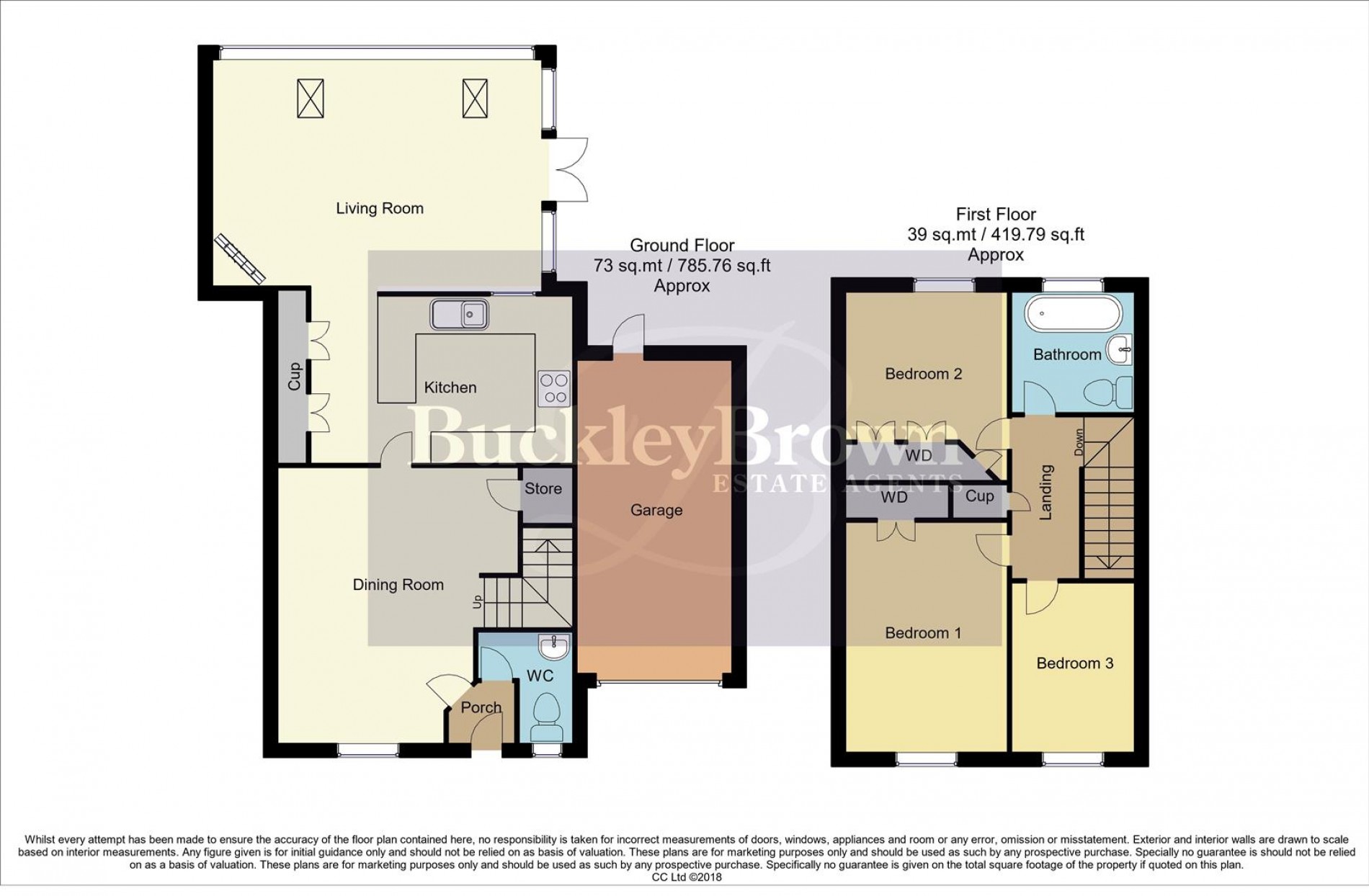 Floorplan for Wade Close, Mansfield