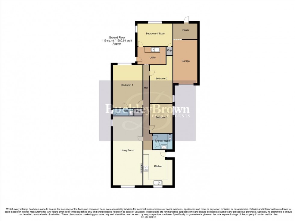 Floorplan for Nuncargate Road, Kirkby-In-Ashfield, Nottingham