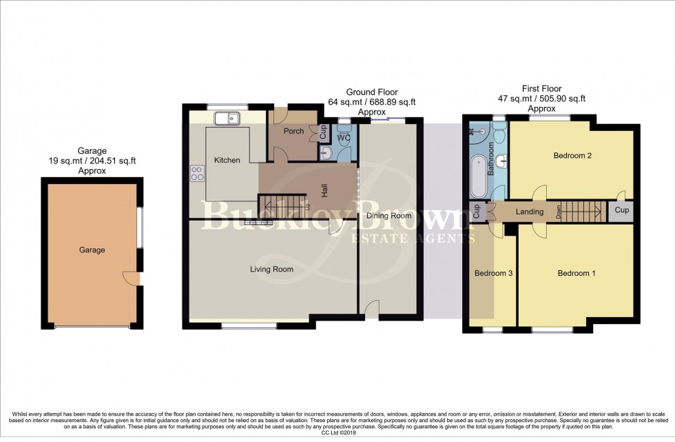 Floorplan for Mere Close, Calverton, Nottingham