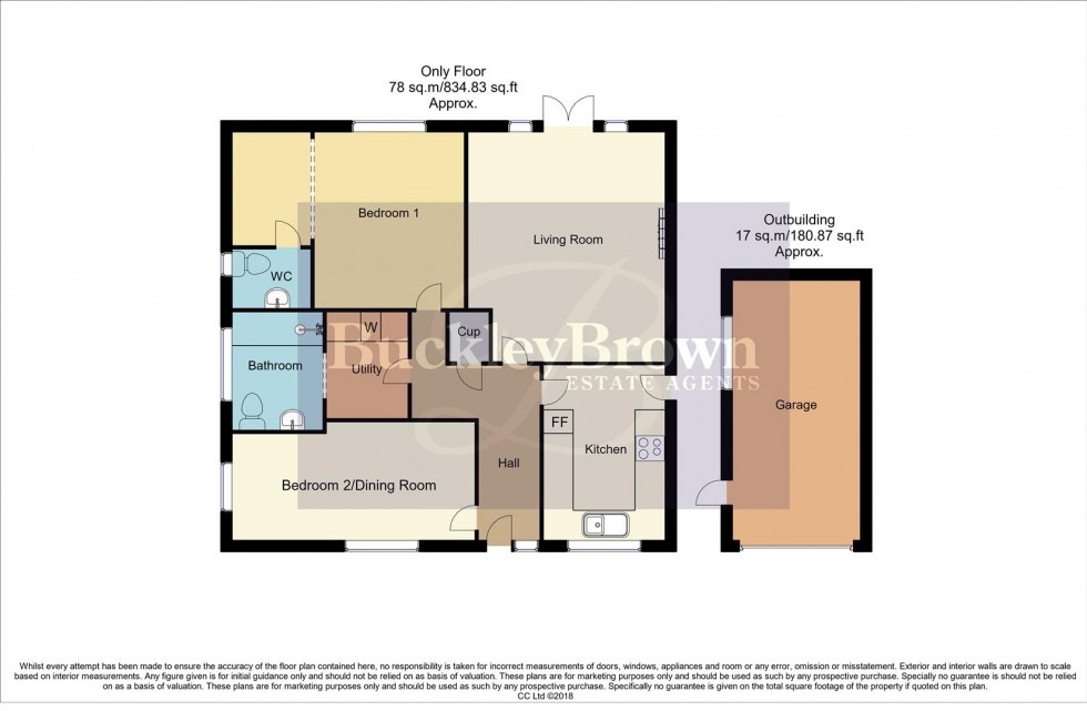 Floorplan for Denbigh Close, Rainworth, Mansfield