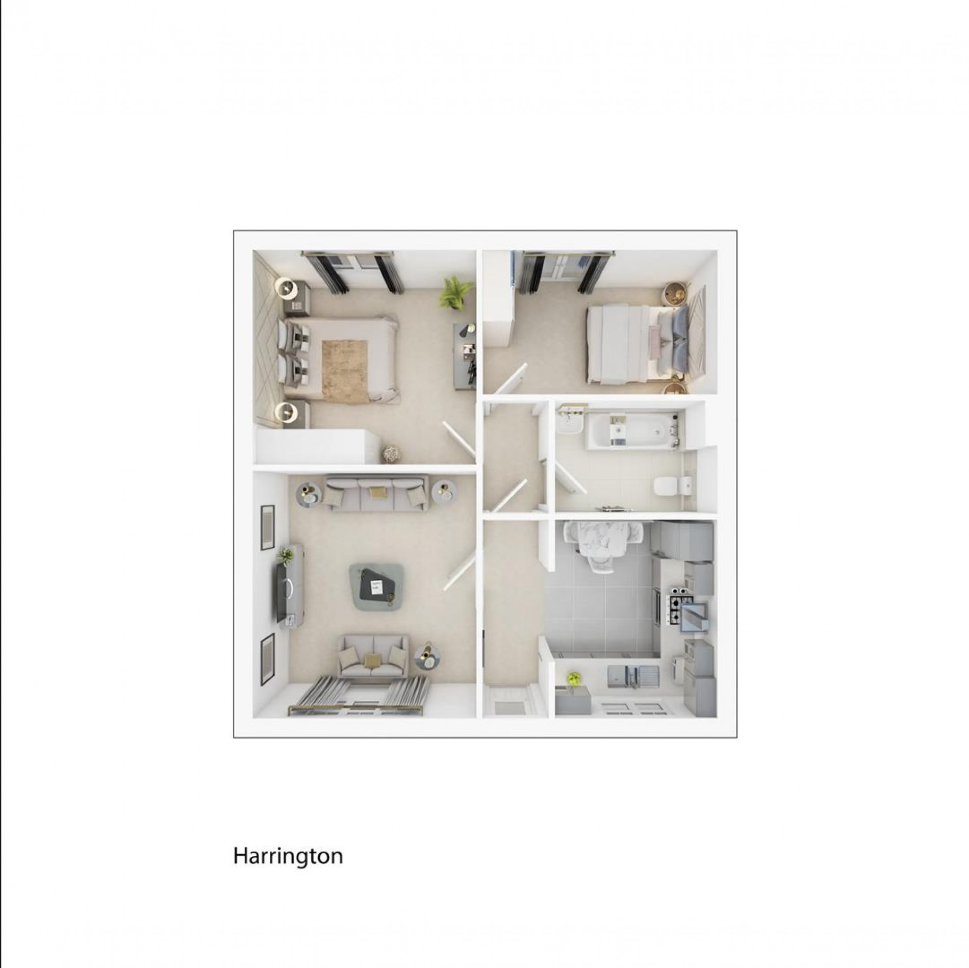 Floorplan for Plot 98 Harrington, Kirklington Road, Bilsthorpe, Newark