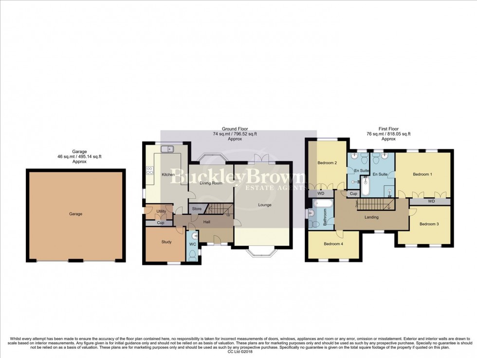 Floorplan for Swallow Crescent, Ravenshead, Nottingham