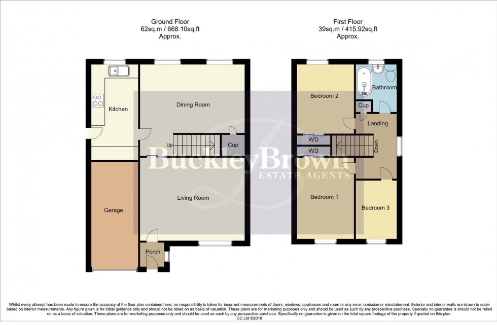 Floorplan for Churchfield Drive, Rainworth, Mansfield