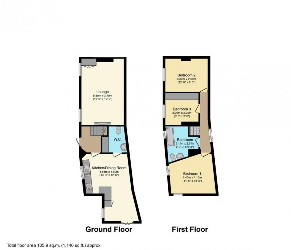 Floorplan for Warsop Road, Mansfield Woodhouse, Mansfield