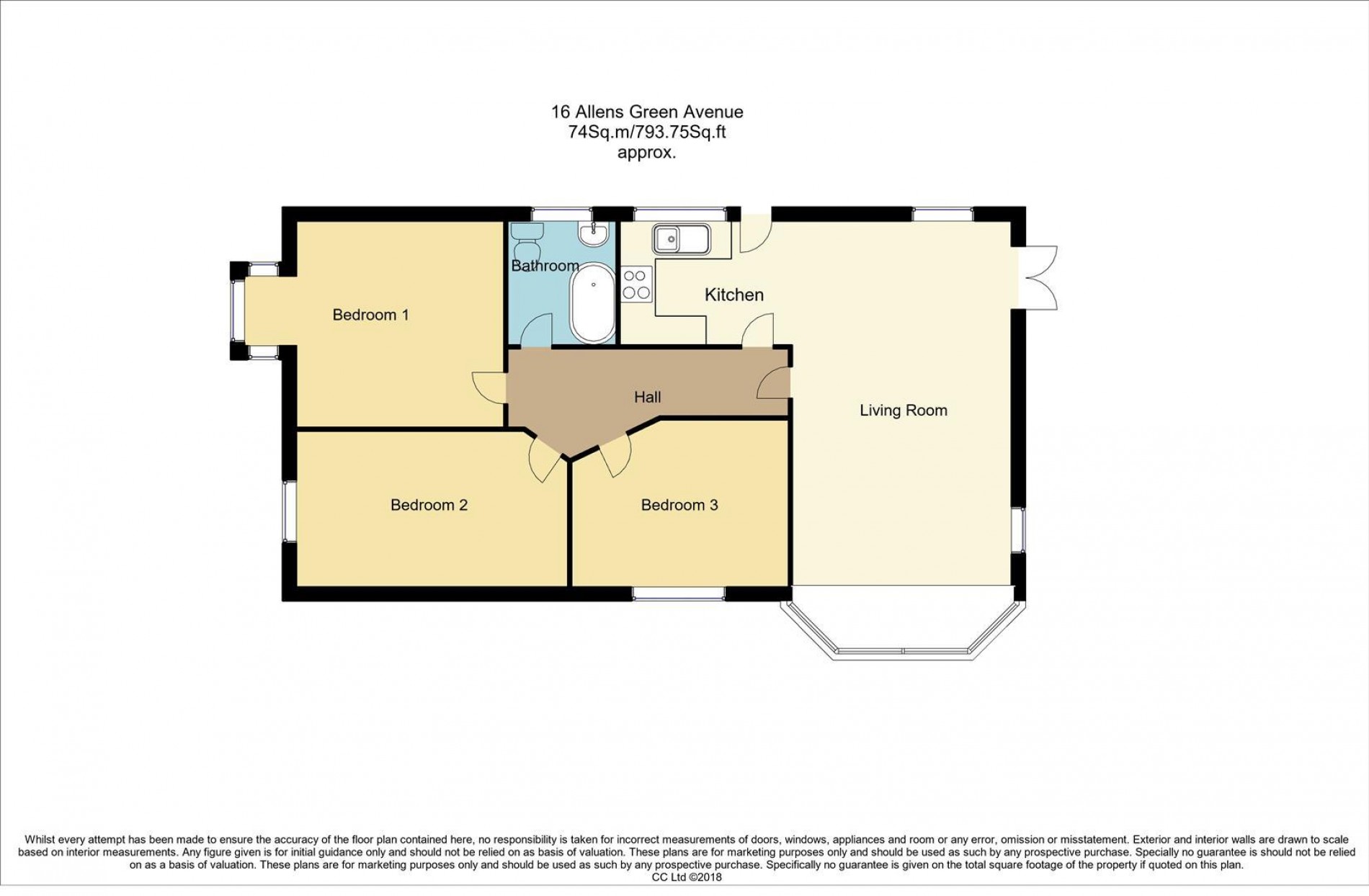 Floorplan for Allens Green Avenue, Selston, Nottingham