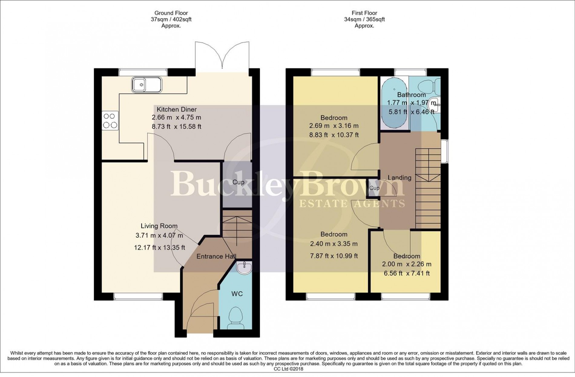 Floorplan for Nelson Close, Mansfield