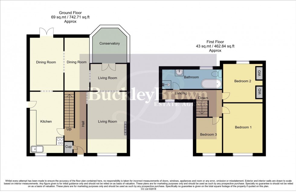 Floorplan for Brisbane Close, Mansfield Woodhouse, Mansfield