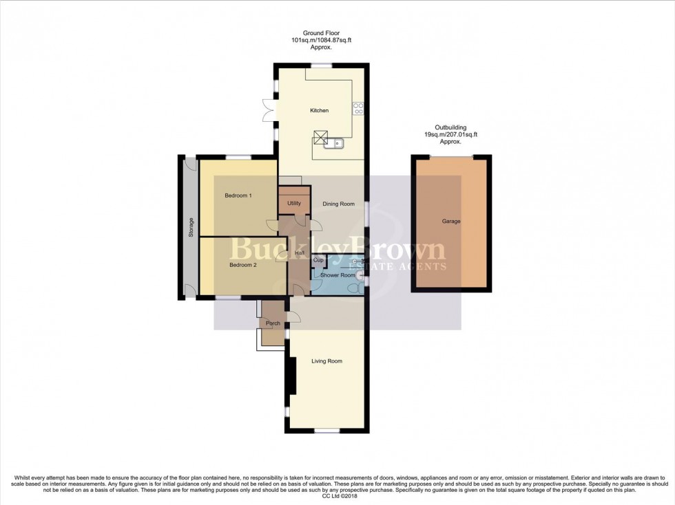 Floorplan for West End, Pinxton, Nottingham