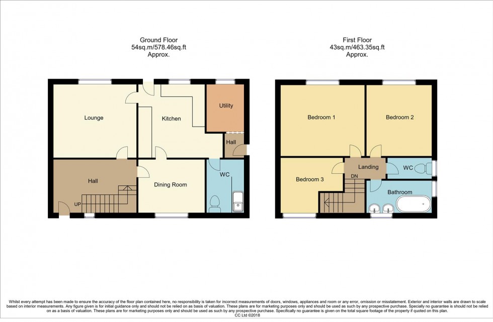 Floorplan for Moorfield Square, Bolsover, Chesterfield