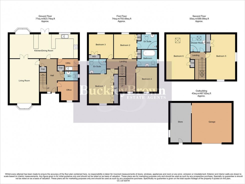 Floorplan for Oak View Rise, Harlow Wood, Mansfield