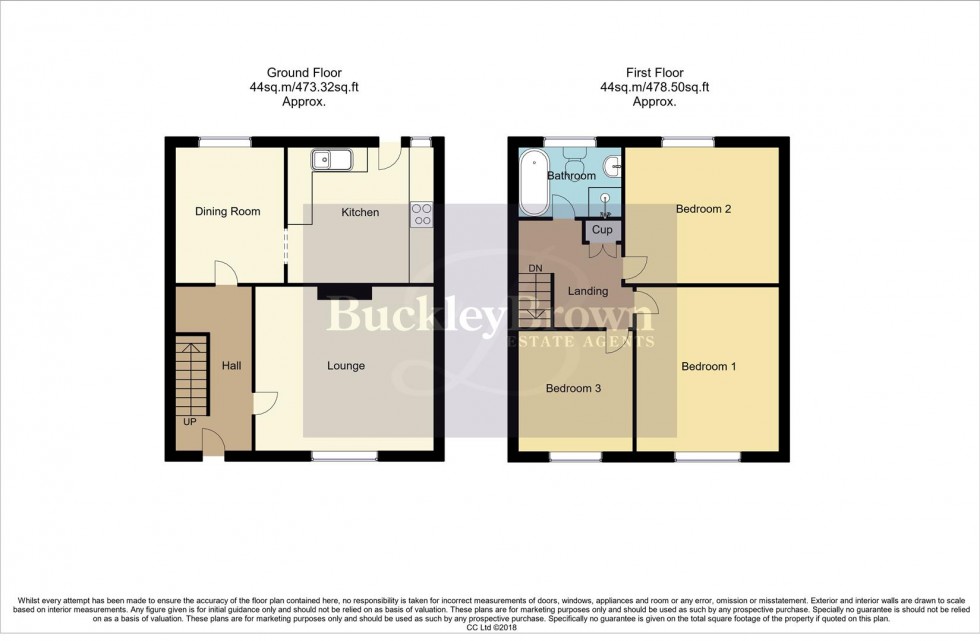 Floorplan for Moorfield Avenue, Bolsover, Chesterfield