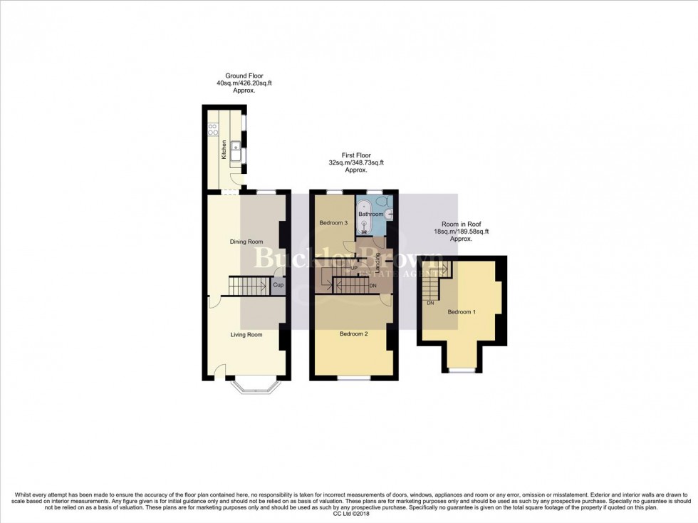 Floorplan for Bowling Street, Mansfield