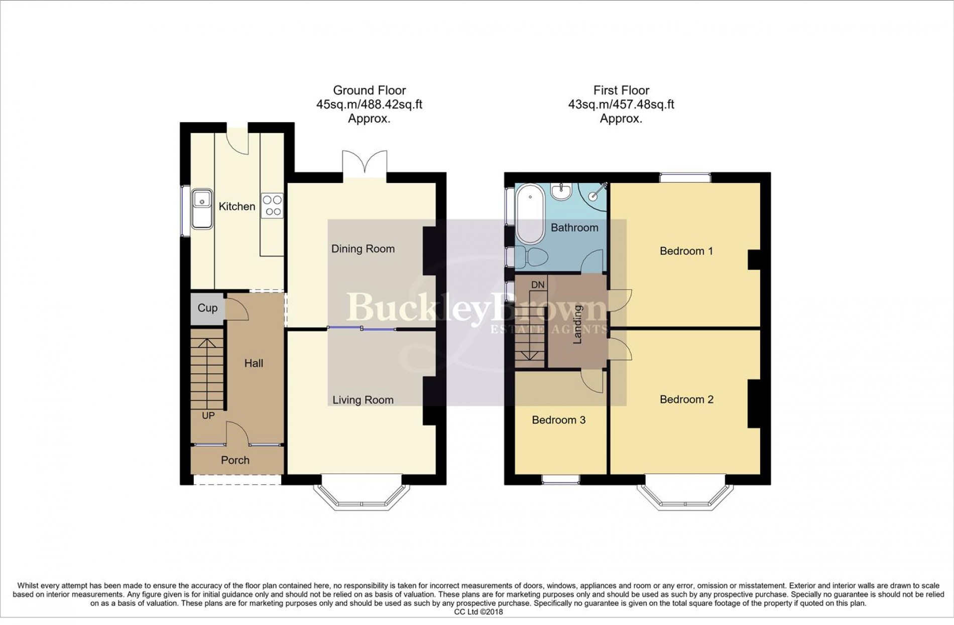 Floorplan for Leabrooks Avenue, Sutton-In-Ashfield