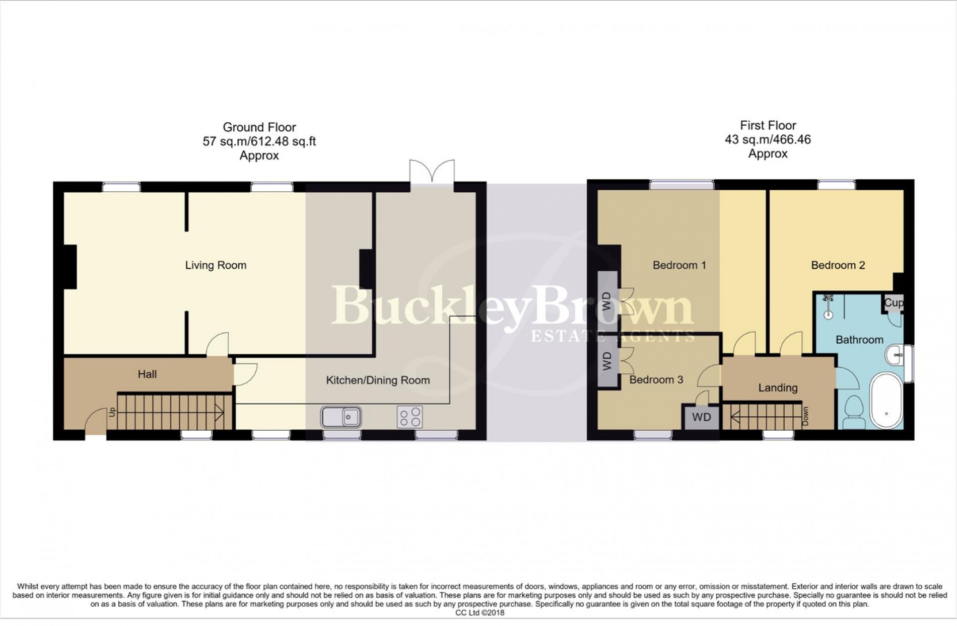 Floorplan for Woodfield Road, Pinxton, Nottingham